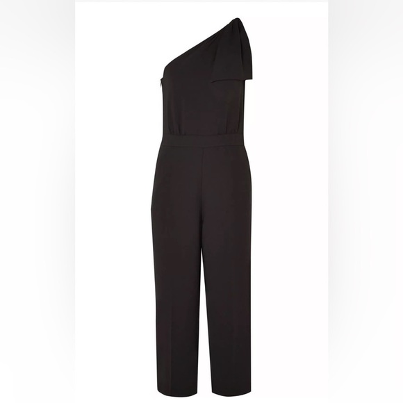 J. Crew One Shoulder with Bow Jumpsuit - size 12 - Picture 3 of 5